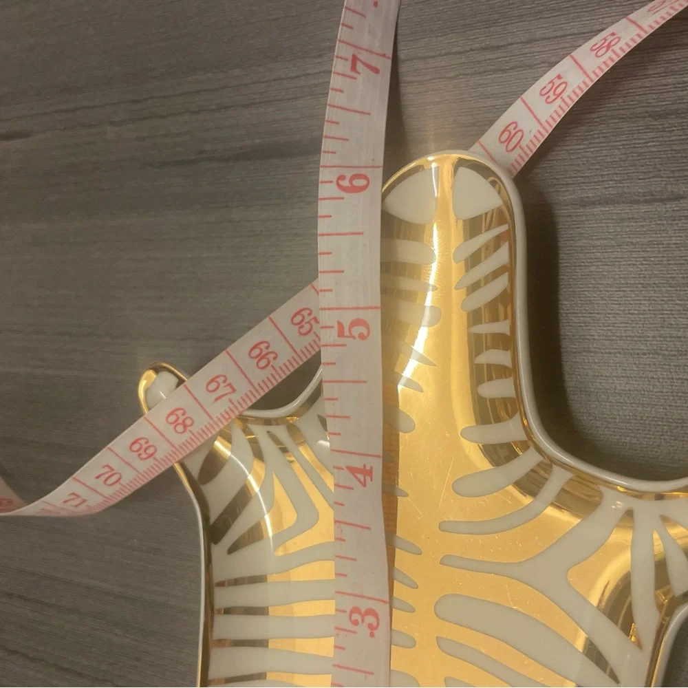 Jonathan Adler Gold Zebra Print Decorative Tray